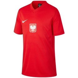 Îmbracaminte Băieți Tricouri mânecă scurtă Nike JR Polska Breathe Football roșu