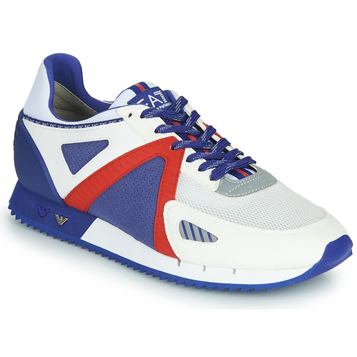Pantofi Bărbați Pantofi sport Casual Emporio Armani EA7 SAPONI Alb / Albastru / Roșu