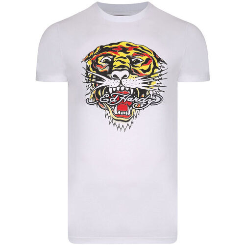 Îmbracaminte Bărbați Tricouri mânecă scurtă Ed Hardy Mt-tiger t-shirt Alb