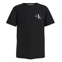 Îmbracaminte Băieți Tricouri mânecă scurtă Calvin Klein Jeans CHEST MONOGRAM TOP Negru