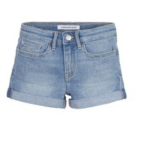 Îmbracaminte Fete Pantaloni scurti și Bermuda Calvin Klein Jeans SLIM SHORT ESS Albastru