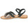 Pantofi Femei Sandale Kickers ETCETERA Negru / Argintiu