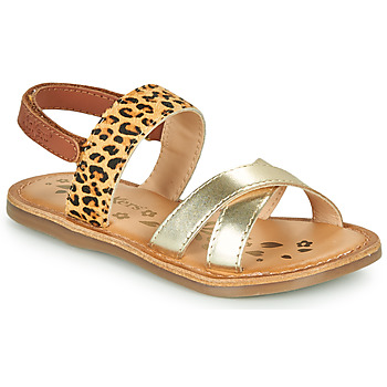 Pantofi Fete Sandale
 Kickers DYACROSS Auriu / Leopard
