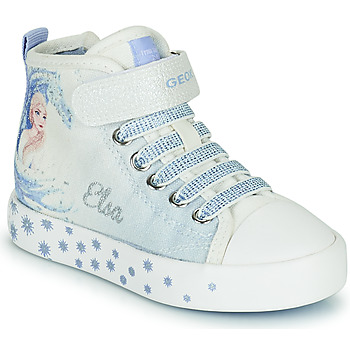 Pantofi Fete Pantofi sport stil gheata Geox JR CIAK GIRL Alb / Albastru