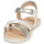 Pantofi Fete Sandale Geox SANDAL KARLY GIRL Alb / Argintiu