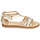 Pantofi Fete Sandale Geox SANDAL KARLY GIRL Bej / Argintiu / Alb