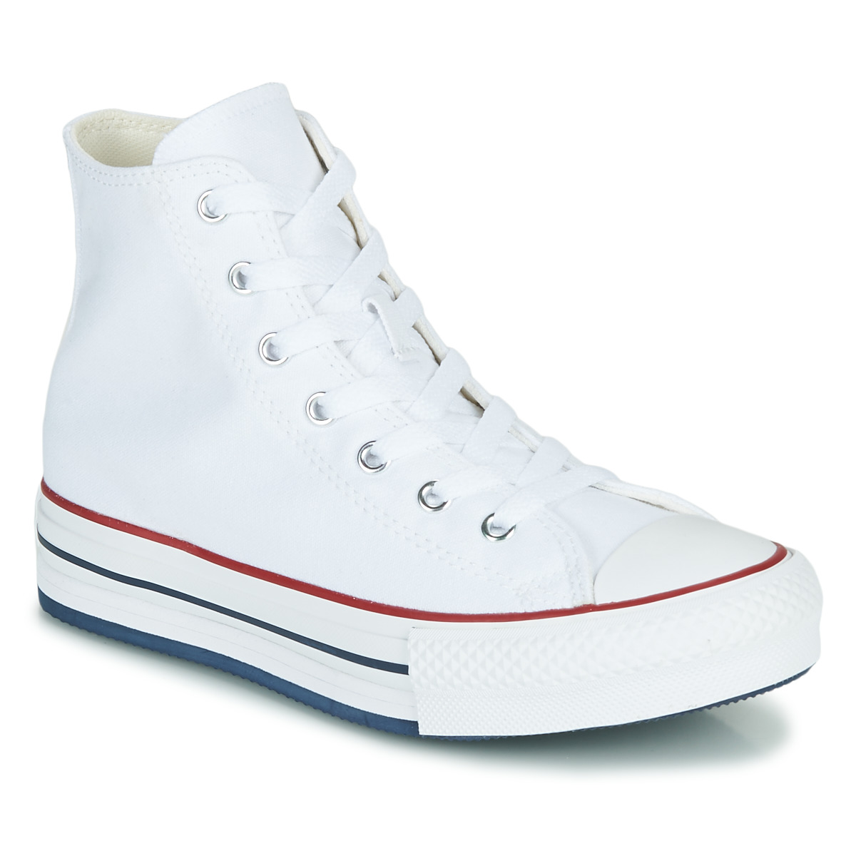 Pantofi Fete Pantofi sport stil gheata Converse CHUCK TAYLOR ALL STAR EVA LIFT CANVAS COLOR HI Alb
