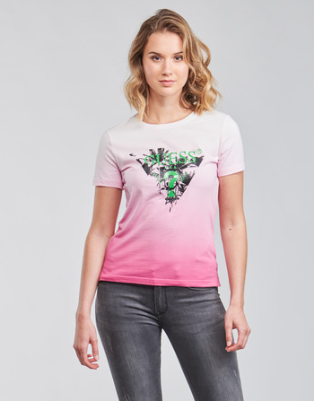 Guess SS CN PALMS TEE Roz / Multicolor