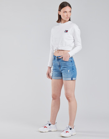 Tommy Jeans TJW SUPER CROPPED BADGE CREW Alb
