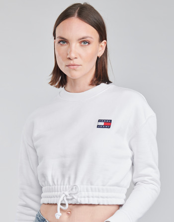 Tommy Jeans TJW SUPER CROPPED BADGE CREW Alb