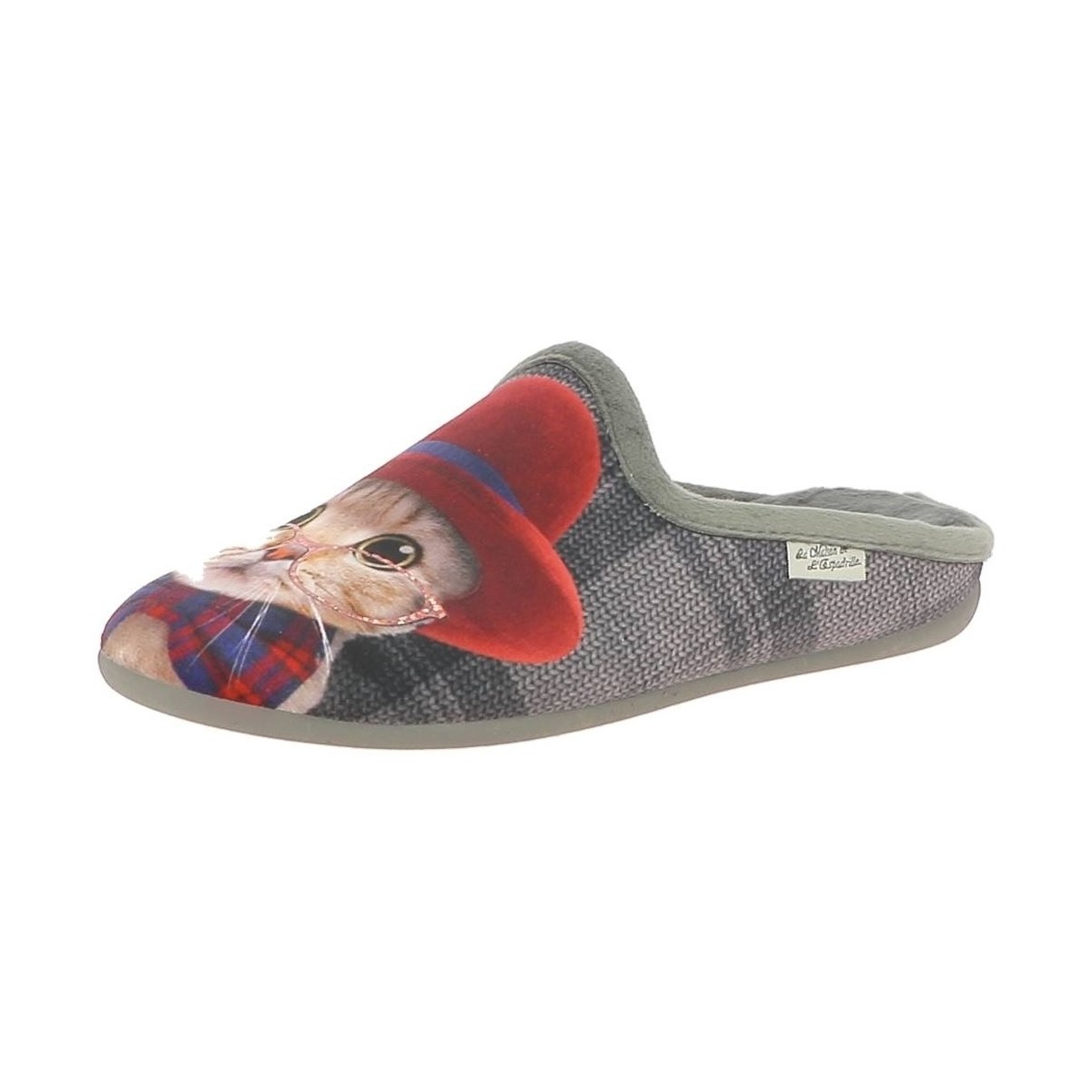 Pantofi Femei Papuci de vară La Maison De L'espadrille MULE IMPRIMEE roșu