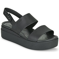 Pantofi Femei Papuci de vară Crocs CROCS BROOKLYN LOW WEDGE W Negru