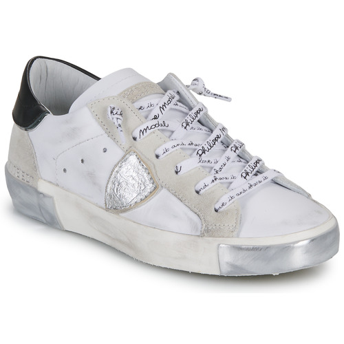 Pantofi Femei Pantofi sport Casual Philippe Model PARIS Alb / Argintiu / Negru