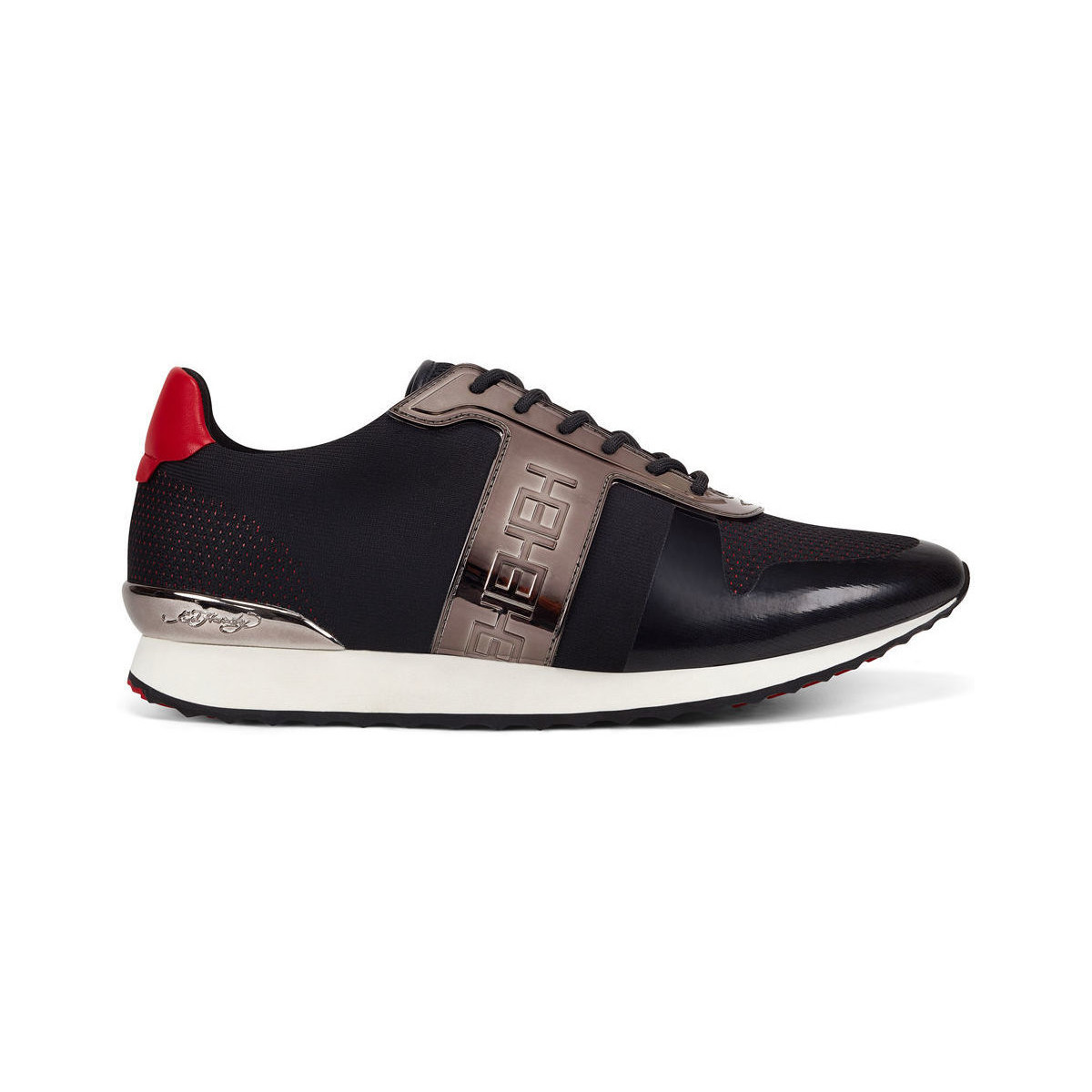 Pantofi Bărbați Sneakers Ed Hardy Mono runner-metallic black/gunmetal Negru
