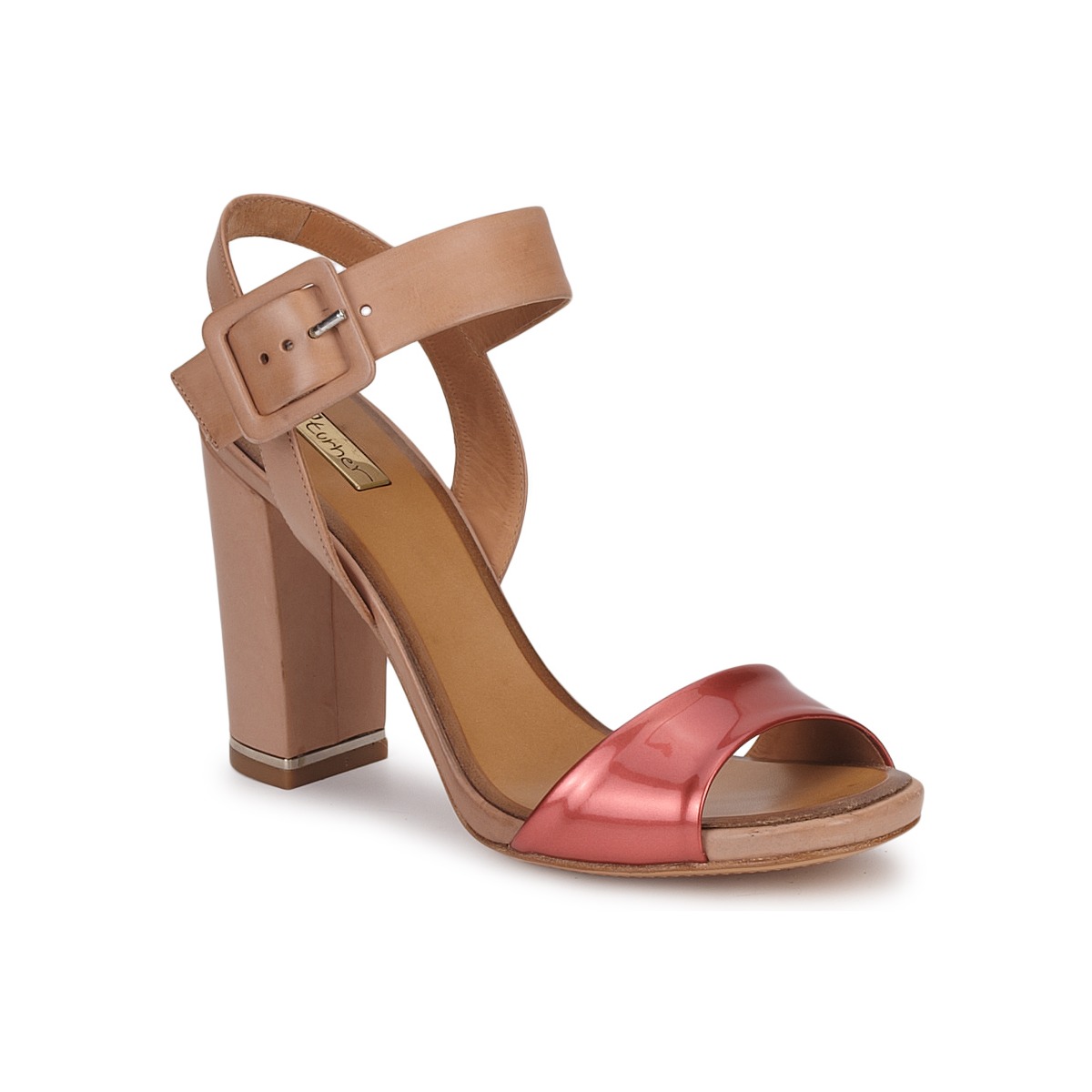 Pantofi Femei Sandale Eva Turner CHANTEVIEL Bronz / Roșu