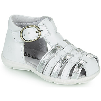 Pantofi Fete Sandale
 Citrouille et Compagnie RINE Alb / Argintiu