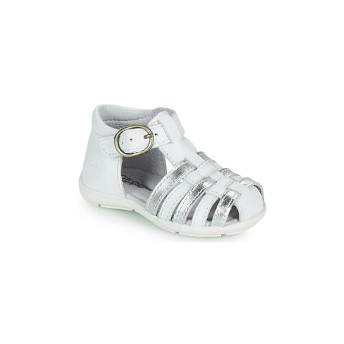Pantofi Fete Sandale Citrouille et Compagnie RINE Alb / Argintiu