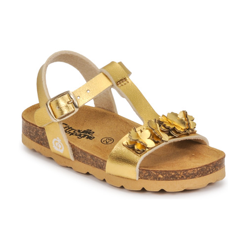 Pantofi Fete Sandale Citrouille et Compagnie KAPIBA Auriu