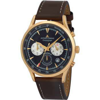 Ceasuri & Bijuterii Bărbați Ceasuri Analogice Jacques Lemans 1-2068K, Quartz, 41mm, 5ATM Auriu