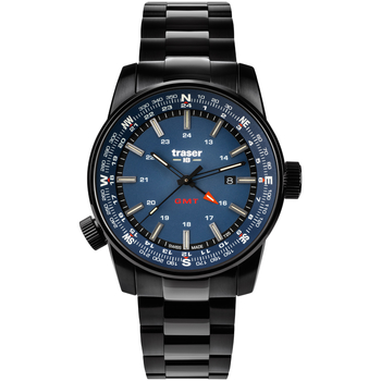 Ceasuri & Bijuterii Bărbați Ceasuri Analogice Traser H3 109524, Quartz, 46mm, 10ATM Negru