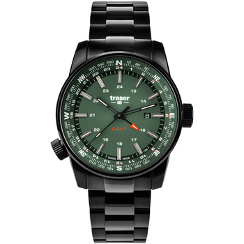 Ceasuri & Bijuterii Bărbați Ceasuri Analogice Traser H3 109525, Quartz, 46mm, 10ATM Negru