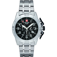 Ceasuri & Bijuterii Bărbați Ceasuri Analogice Swiss Alpine Military 7063.9137, Quartz, 45mm, 10ATM Argintiu