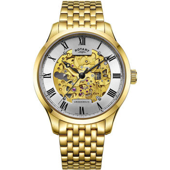 Ceasuri & Bijuterii Bărbați Ceasuri Analogice Rotary GB02941/03, Automatic, 42mm, 5ATM Auriu