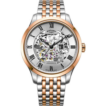 Ceasuri & Bijuterii Bărbați Ceasuri Analogice Rotary GB02944/06, Automatic, 42mm, 5ATM Auriu