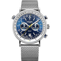 Ceasuri & Bijuterii Bărbați Ceasuri Analogice Rotary GB05235/05, Quartz, 42mm, 5ATM Argintiu