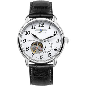Ceasuri & Bijuterii Bărbați Ceasuri Analogice Zeppelin 7666-1, Automatic, 40mm, 5ATM Argintiu