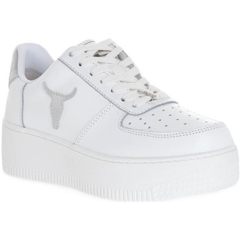 Pantofi Femei Sneakers Windsor Smith RICH BRAVE WHITE SILVER PERLISHED Bianco