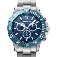 Ceasuri & Bijuterii Bărbați Ceasuri Analogice Wenger 01.0643.119, Quartz, 43mm, 20ATM Argintiu