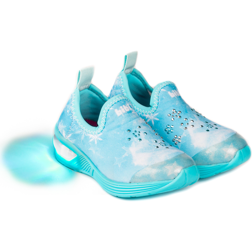 Pantofi Fete Sneakers Bibi Shoes Pantofi Fete LED Bibi Space Wave 2.0 Blue albastru
