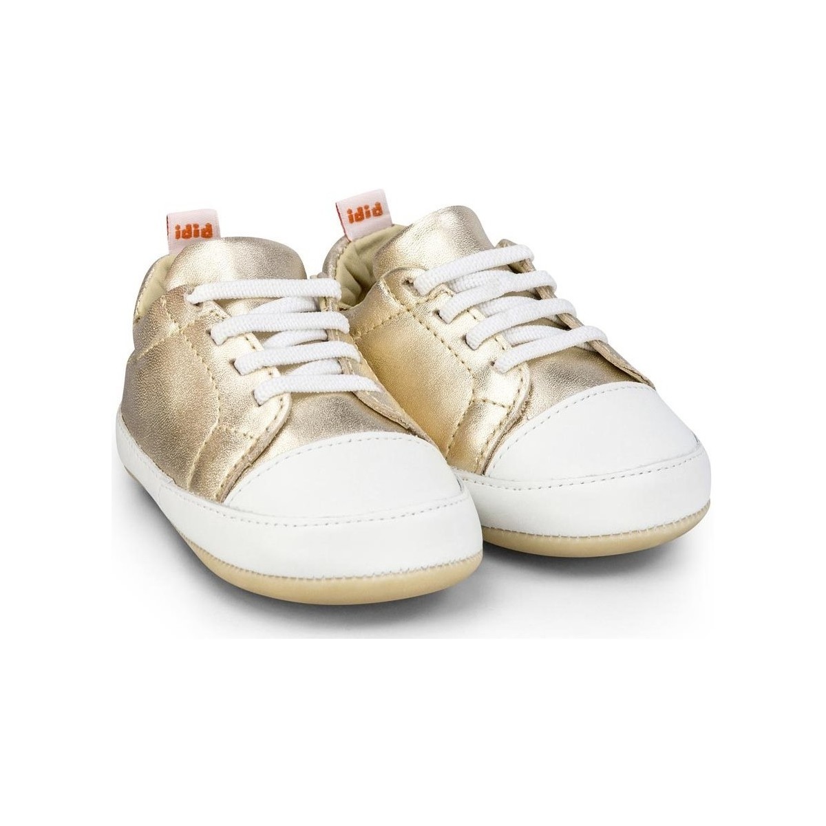 Pantofi Fete Pantofi sport Casual Bibi Shoes Pantofi fetite Bibi Afeto Joy Gold cu Siret Elastic Auriu