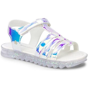 Bibi Shoes Sandale Fete BIBI Flat Form Holografic Glitter Alb