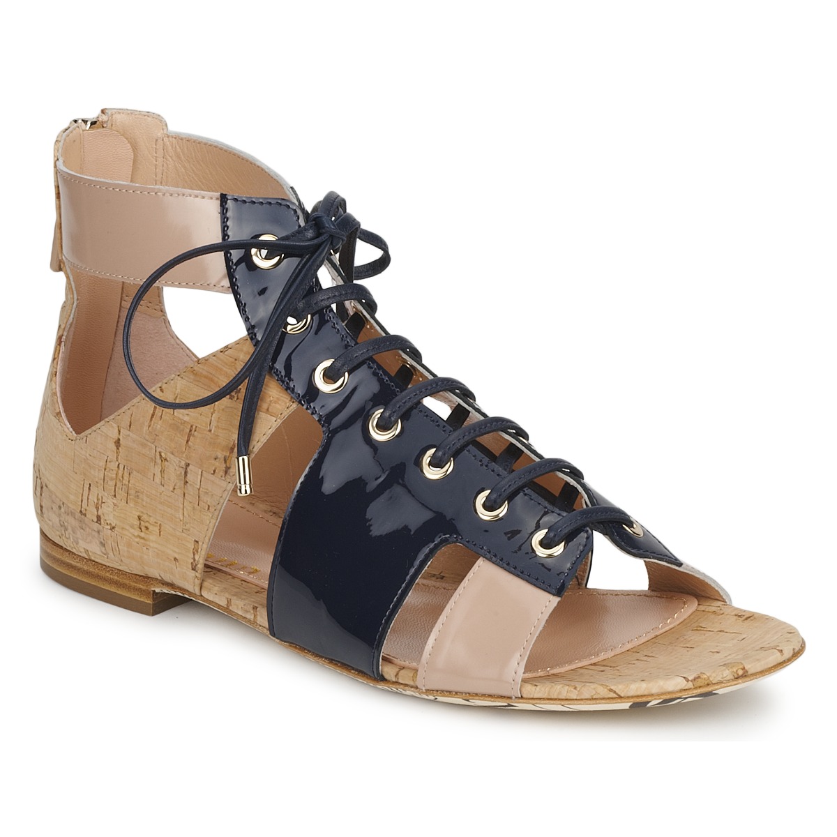 Pantofi Femei Sandale John Galliano AN6379 Albastru / Bej / Roz