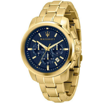 Ceasuri & Bijuterii Bărbați Ceasuri Analogice Maserati R8873621021, Quartz, 44mm, 5ATM Auriu