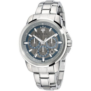 Ceasuri & Bijuterii Bărbați Ceasuri Analogice Maserati R8873621006, Quartz, 44mm, 5ATM Argintiu
