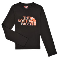 Îmbracaminte Băieți Tricouri cu mânecă lungă  The North Face EASY TEE LS Negru