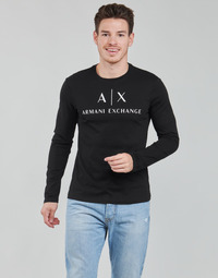 Îmbracaminte Bărbați Tricouri cu mânecă lungă  Armani Exchange 8NZTCH Negru