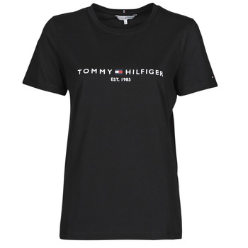 Îmbracaminte Femei Tricouri mânecă scurtă Tommy Hilfiger HERITAGE HILFIGER CNK RG TEE Negru