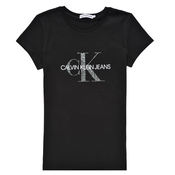 Îmbracaminte Fete Tricouri mânecă scurtă Calvin Klein Jeans VOYAT Negru