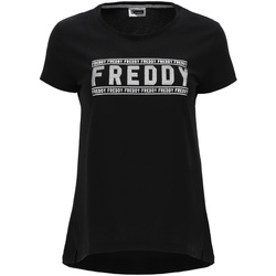 Îmbracaminte Femei Tricouri mânecă scurtă Freddy S1WCLT2 Negru