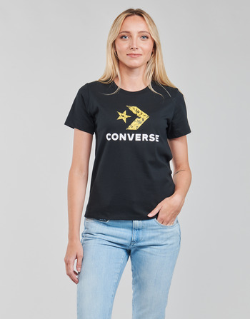 Converse STAR CHEVRON HYBRID FLOWER INFILL CLASSIC TEE Negru