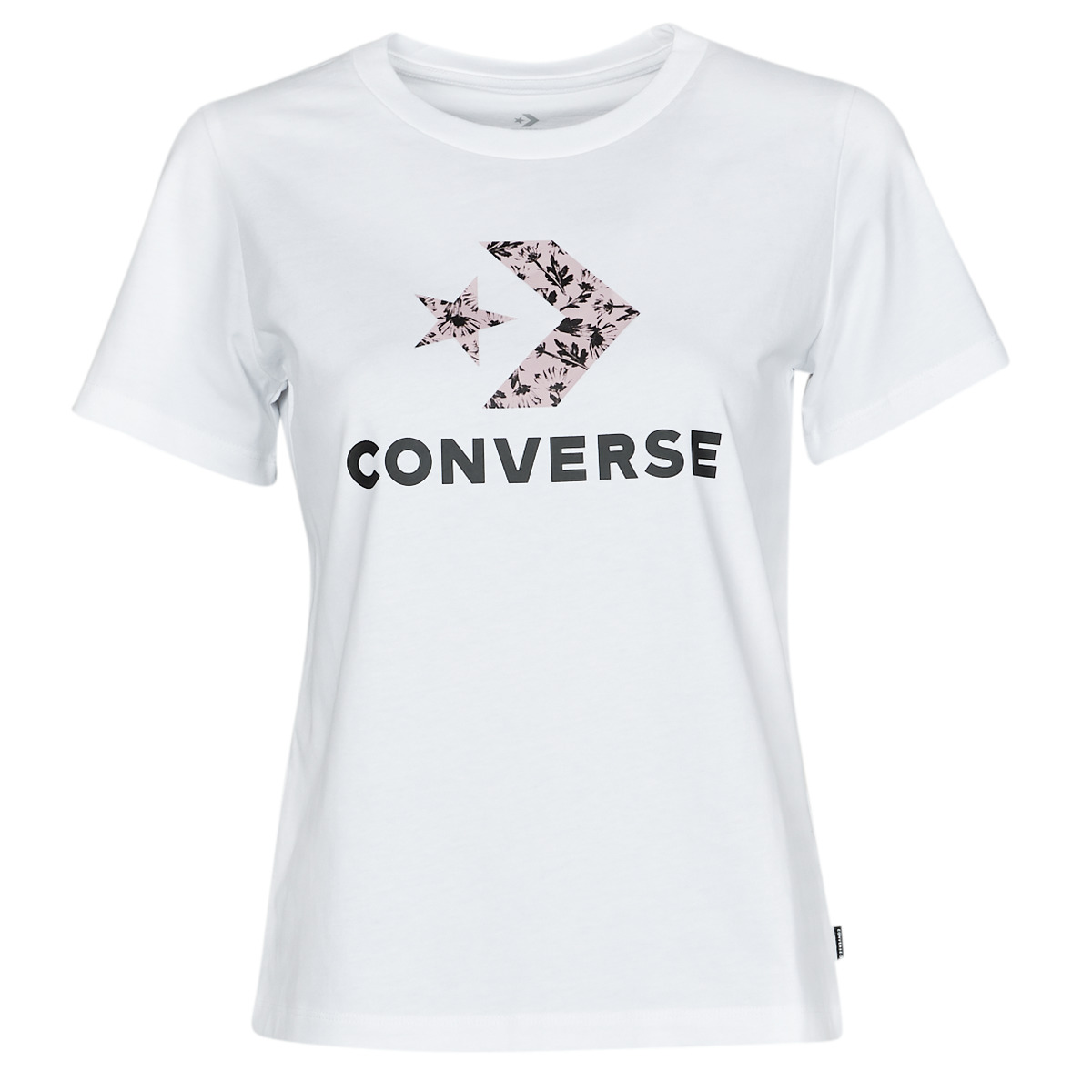 Îmbracaminte Femei Tricouri mânecă scurtă Converse STAR CHEVRON HYBRID FLOWER INFILL CLASSIC TEE Alb