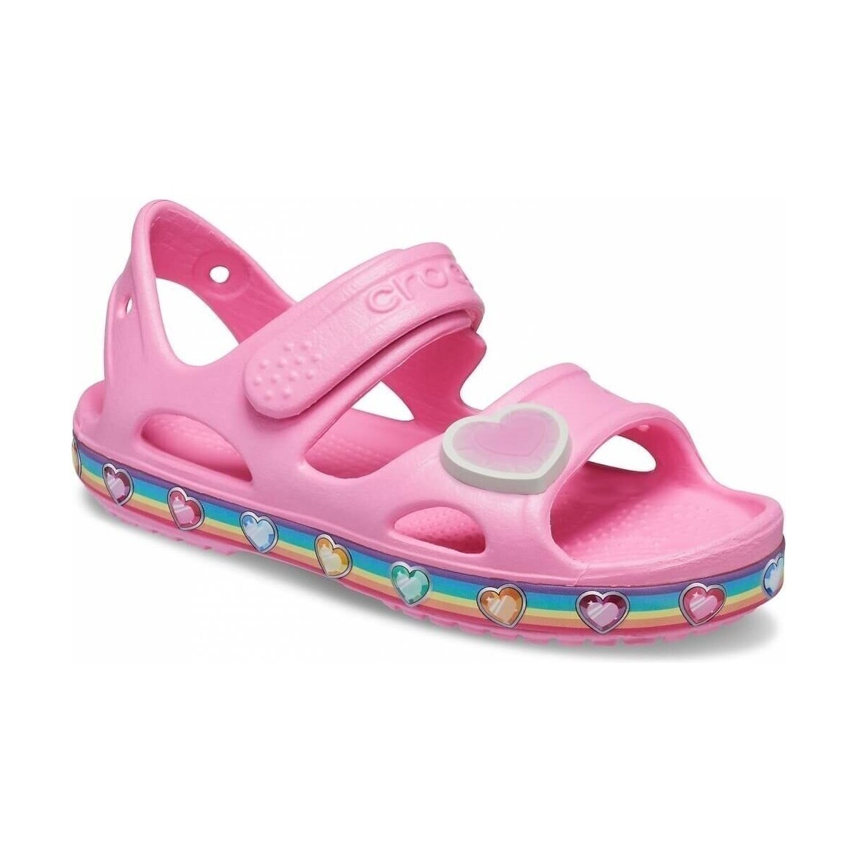 Pantofi Copii Sandale Crocs Fun Lab Rainbow Sandal Kids roz