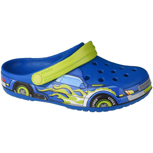 Pantofi Băieți Papuci de casă Crocs Fun Lab Truck Band Clog albastru
