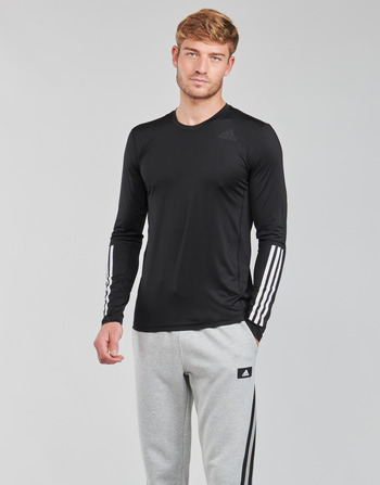 Îmbracaminte Bărbați Tricouri cu mânecă lungă  adidas Performance TF LS FT 3S Negru