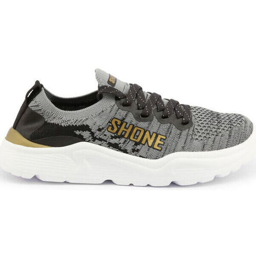 Pantofi Bărbați Sneakers Shone 155-001 Grey/Gold Gri