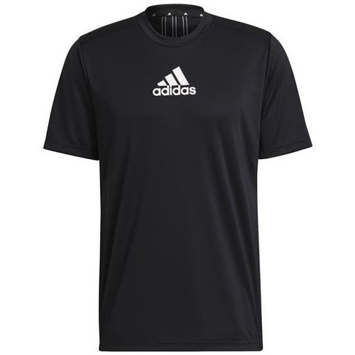 Îmbracaminte Bărbați Tricouri mânecă scurtă adidas Originals Primeblue Designed TO Move Sport 3STRIPES Tee Negru
